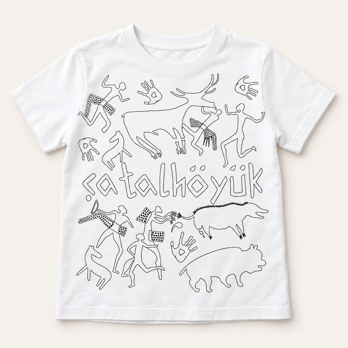 Pelen Çatalhöyük Boyanabilir & Yıkanabilir T-Shirt Seti (4-6 Yaş)