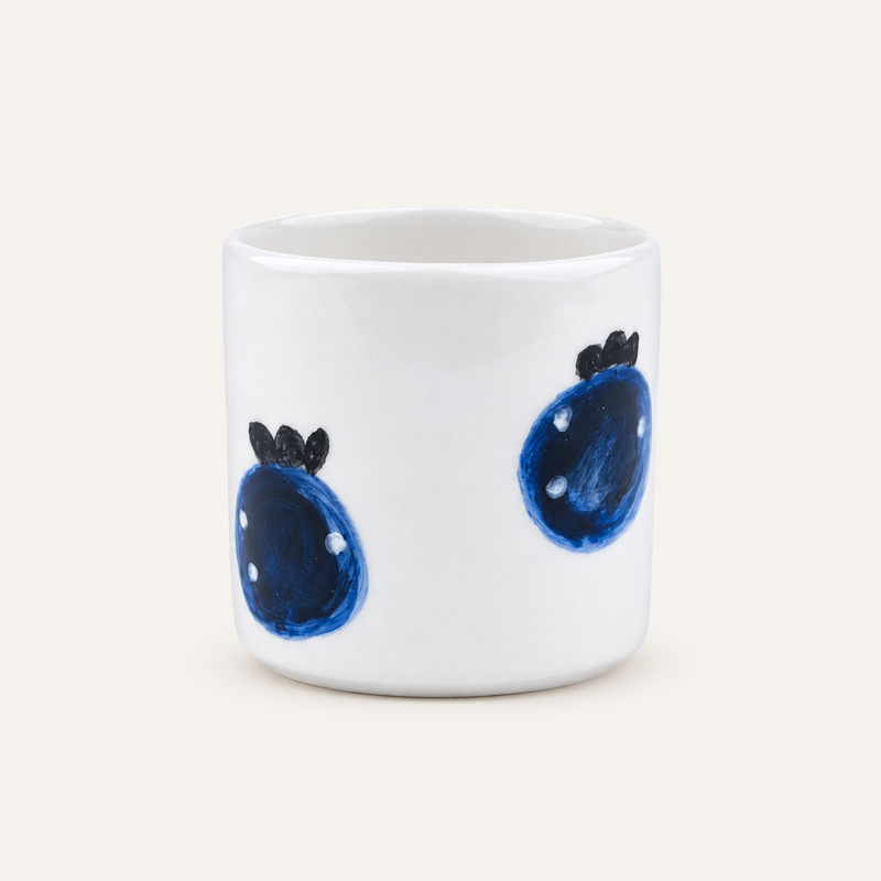 Blueberry Desenli Seramik Bardak