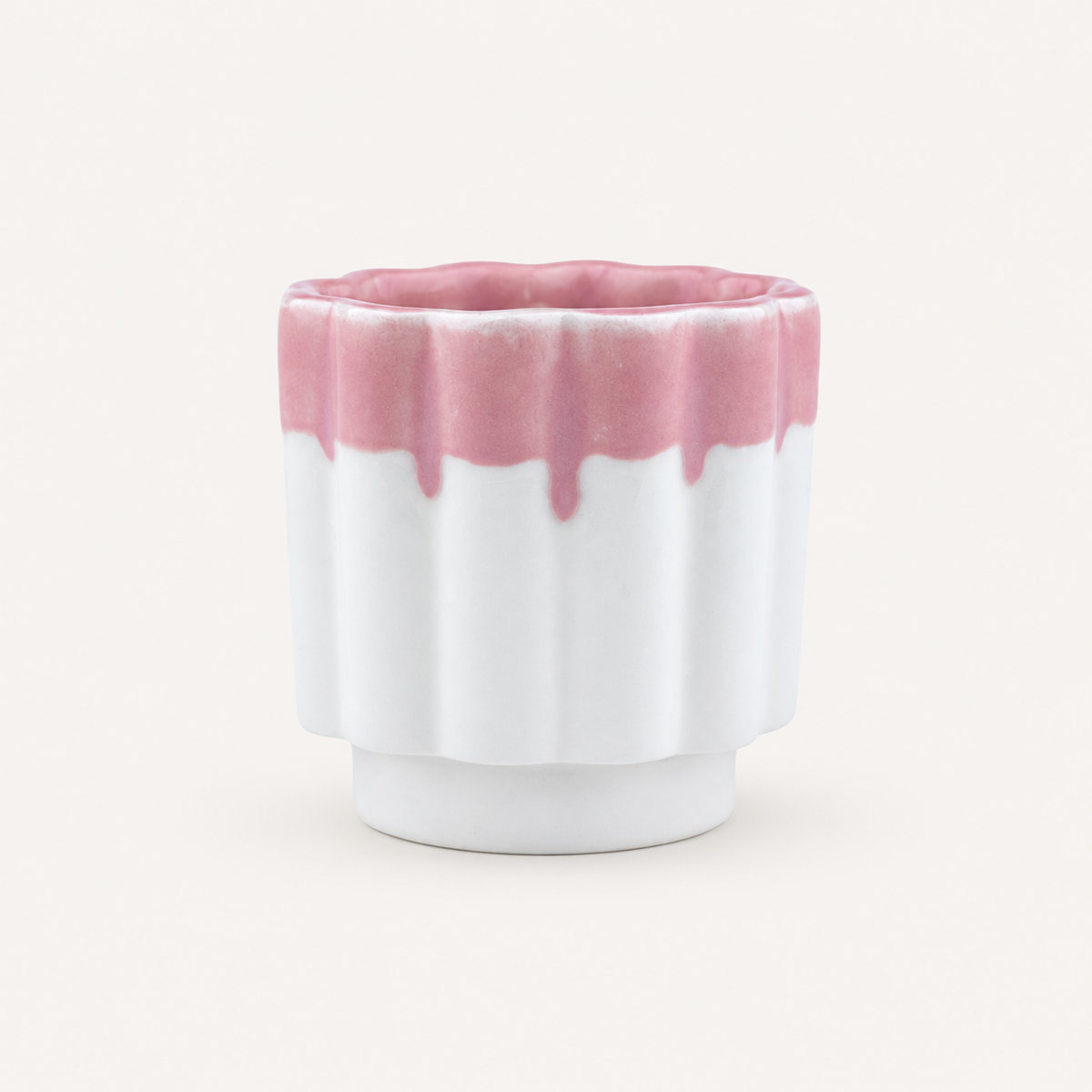Pastel Pembe Dip-Dye Seramik Bardak