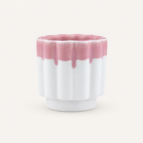 Pastel Pembe Dip-Dye Seramik Bardak