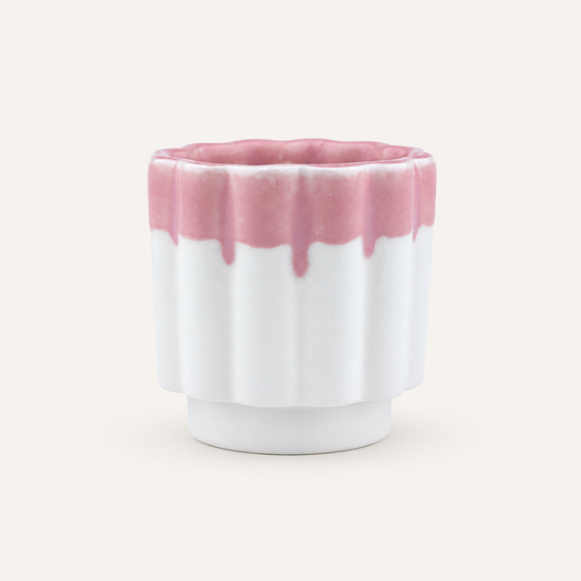 Pastel Pembe Dip-Dye Seramik Bardak