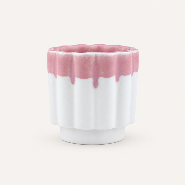 Pastel Pembe Dip-Dye Seramik Bardak