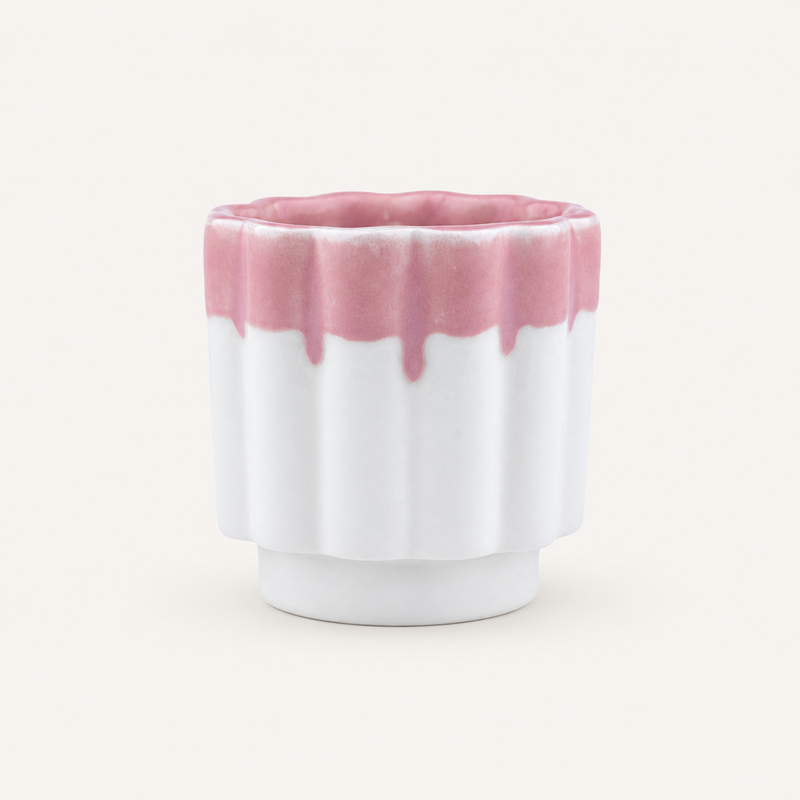 Pastel Pembe Dip-Dye Seramik Bardak