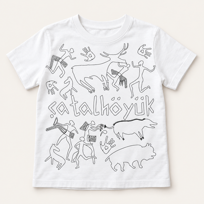 Pelen Çatalhöyük Boyanabilir & Yıkanabilir T-Shirt Seti (4-6 Yaş)