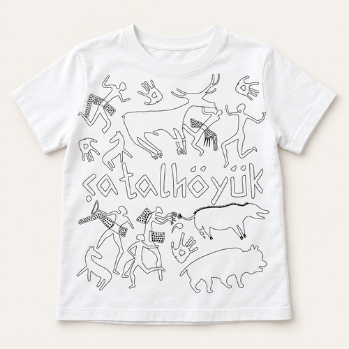 Pelen Çatalhöyük Boyanabilir & Yıkanabilir T-Shirt Seti (4-6 Yaş)