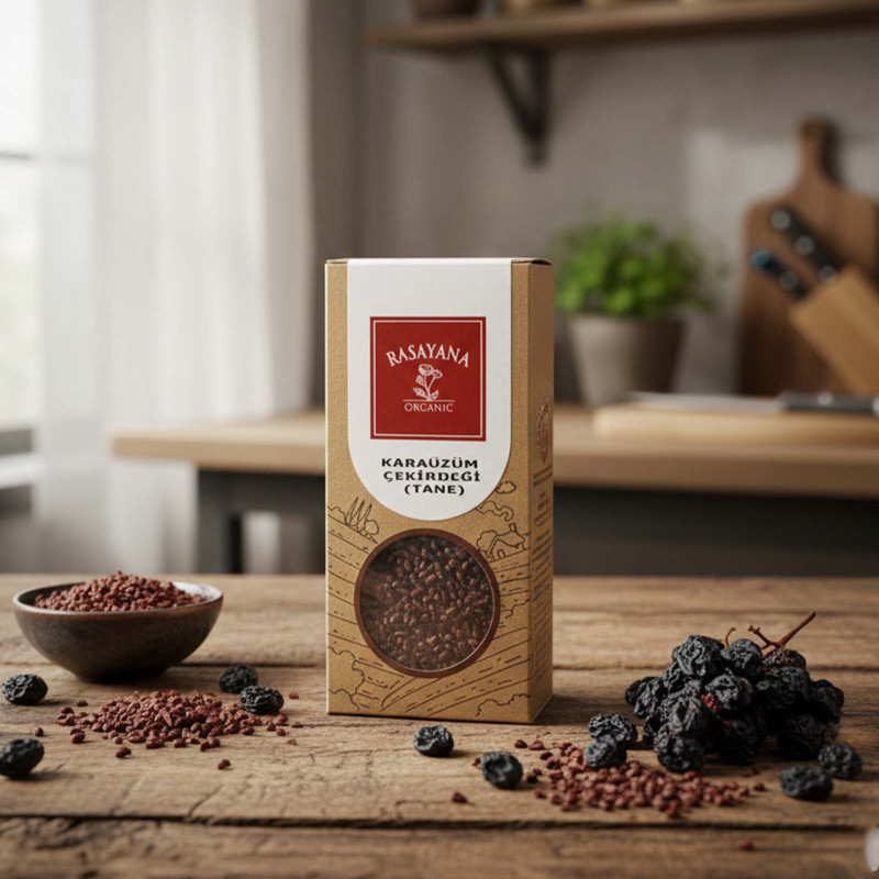 Organik Kara Üzüm Çekirdeği