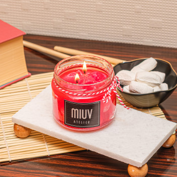 Miuv Çilek Reçel Dekoratif Mum Miuv Çilek Reçel Dekoratif Mum