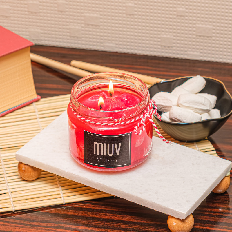 Miuv Çilek Reçel Dekoratif Mum
